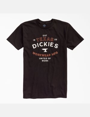 Black Dickies Anvil Graphic T-Shirts | 315YAVOXJ