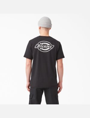 Black Dickies Back Logo Graphic T-Shirts | 368YXWHNT