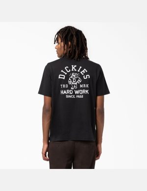 Black Dickies Cleveland Short Sleeve Graphic T-Shirts | 167BGUTRF