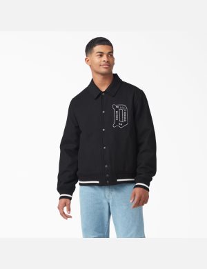 Black Dickies Collegiate Coats & Jackets | 534QJFKBP