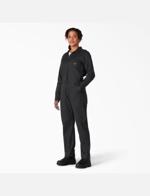 Black Dickies Cooling Long Sleeve Coveralls | 931NSHXDJ