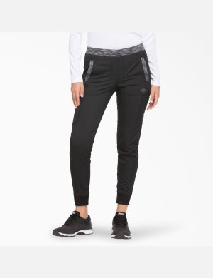 Black Dickies Dynamix Jogger Pants Scrubs | 093HLZPWF