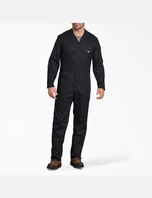 Black Dickies FLEX Long Sleeve Coveralls & Overalls | 425MKSQJO