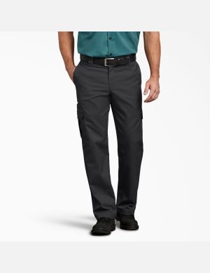 Black Dickies FLEX Regular Fit Straight Leg Cargo Pants | 560NDMFSB