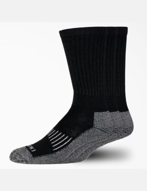 Black Dickies Heavyweight Crew Socks | 215WKOUVN