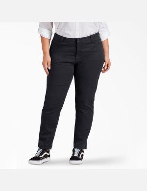 Black Dickies Plus Perfect Shape Skinny Fit Pants | 758YNZFCU