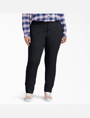 Black Dickies Plus Skinny Fit Pants | 108UQTDJF