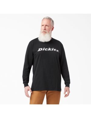 Black Dickies Regular Icon Graphic Long Sleeve T-Shirts | 782OIXNPH