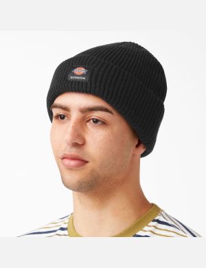 Black Dickies Skateboarding Cuffed Hats | 187MKUOEY