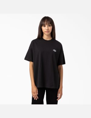 Black Dickies Summerdale Short Sleeve T-Shirts | 157AQFPRN