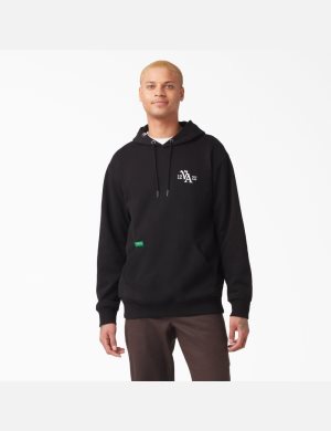 Black Dickies Vincent Alvarez Embroidered Hoodies | 471NBULKA