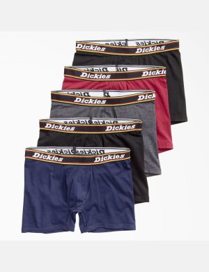 Black/Red Dickies Stretch Boxer Briefs Base Layers | 174NMXWAF