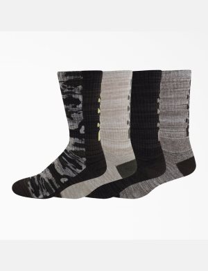 Brown Black Camo Dickies Camo Crew Socks | 714GSMVYH