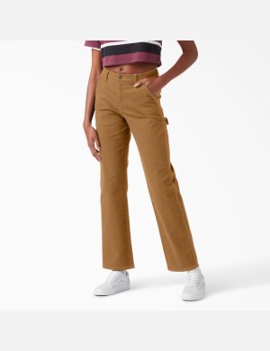 Brown Duck Dickies High Waisted Carpenter Pants | 513DXWYLF