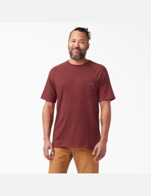 Cane Red Dickies Cooling Short Sleeve Shirts | 439FNCKTO