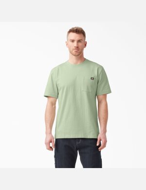 Celadon Green Dickies Short Sleeve Heavyweight Shirts | 078CKQVDZ