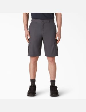 Charcoal Gray Dickies Cooling Active Waist Shorts | 710GUTSXE