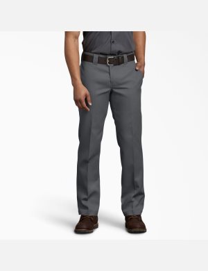 Charcoal Gray Dickies FLEX Slim Fit Straight Leg Work Pants | 481CYORJV