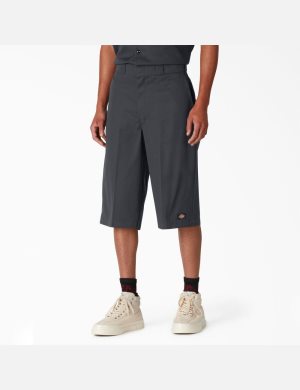 Charcoal Gray Dickies Loose Fit Multi-Use Pocket Shorts | 921PFLVEC