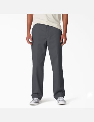 Charcoal Gray Dickies Regular Fit Twill Skateboarding Pants | 054RUQSLZ