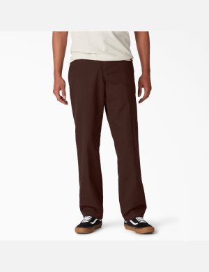 Chocolate Brown Dickies Slim Fit Skateboarding Pants | 937UQLEXN