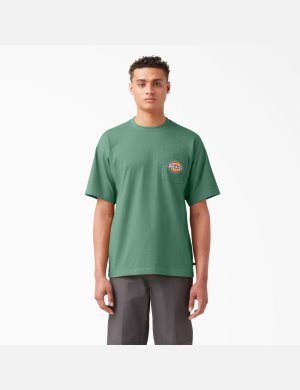 Dark Ivy Dickies Chest Logo Pocket T-Shirts | 217TCLUMA