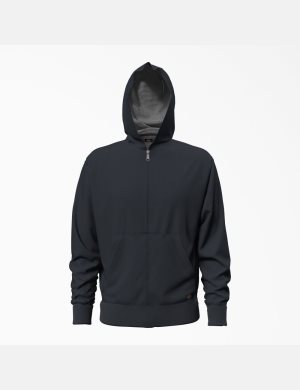 Dark Navy Dickies Thermal Lined Full-Zip Fleece with DWR Hoodies | 421YMVNUX