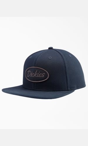 Dark Navy Dickies Twill Flat Bill Hats | 071XQITNW