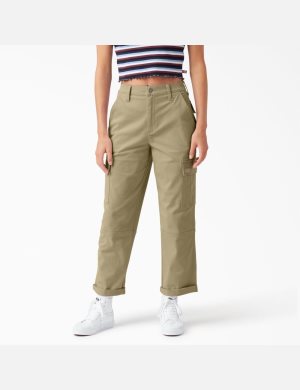 Desert Sand Dickies Cropped Cargo Pants | 357RWQCTH