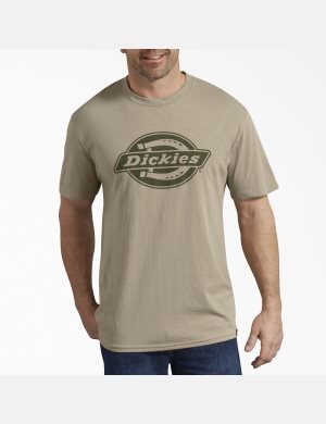 Desert Sand Dickies Short Sleeve Relaxed Fit Graphic T-Shirts | 357APZMGY