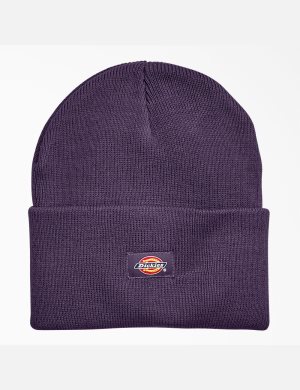 Dusty Purple Heather Dickies Cuffed Knit Hats | 857IXKZFU