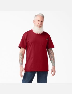 English Red Dickies Short Sleeve Heavyweight T-Shirts | 059UYGALX