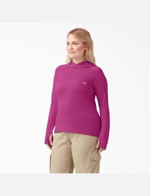 Festival Fuchsia Dickies Plus Cooling Performance Sun Shirt | 149QAHGTK