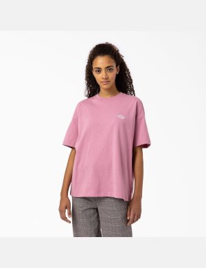 Foxglove Dickies Summerdale Short Sleeve T-Shirts | 291NWVLIM