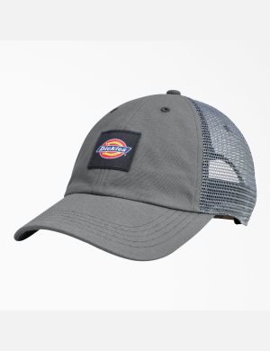 Gray Dickies Canvas Trucker Hats | 725RDABMW