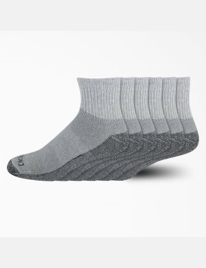 Gray Dickies Moisture Control Quarter Socks | 089TLEBXJ