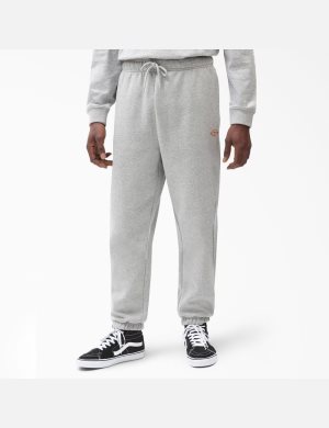 Heather Gray Dickies Mapleton Fleece Sweatpants Pants | 840TVJXRN