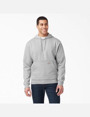 Heather Gray Dickies Midweight Fleece Hoodies | 065MBHTVS