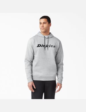 Heather Gray Dickies Script Logo Fleece Outerwear | 413ASBJWY