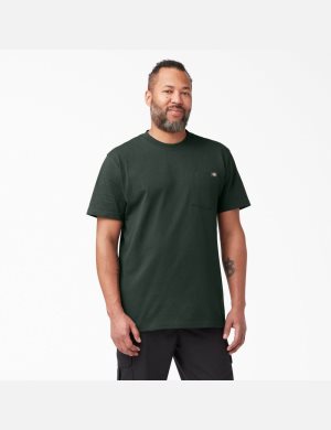 Hunter Green Dickies Short Sleeve Heavyweight T-Shirts | 871UTDAGK