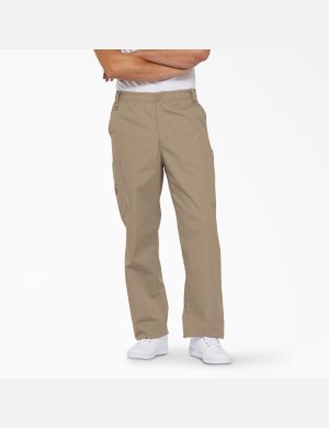 Khaki Dickies EDS Signature Cargo Pants Scrubs | 351ROQCUN