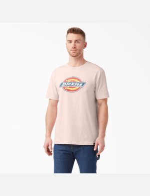 Lotus Pink Dickies Logo Graphic T-Shirts | 760IMDRST