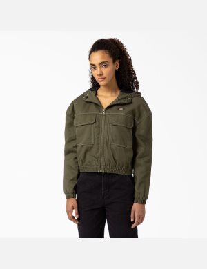 Military Green Dickies Sawyerville Coats & Jackets | 794TUBLCP