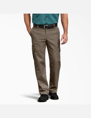 Mushroom Dickies FLEX Regular Fit Straight Leg Cargo Pants | 218UJIXVB