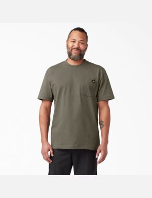 Mushroom Dickies Short Sleeve Heavyweight Shirts | 436YMLUOV