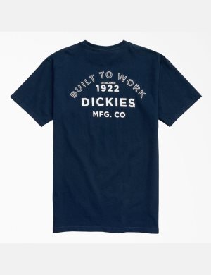 Navy Blue Dickies MFG. Co Graphic T-Shirts | 608SJTZDK