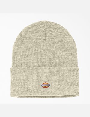 Oatmeal Heather Dickies Cuffed Knit Hats | 751PGFCIK