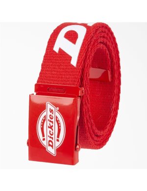 Red Dickies Logo Web Belts & Suspenders | 638LIJKHT