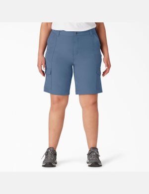 Retro Indigo Dickies Plus Cooling Cargo Shorts | 701HFRYTV