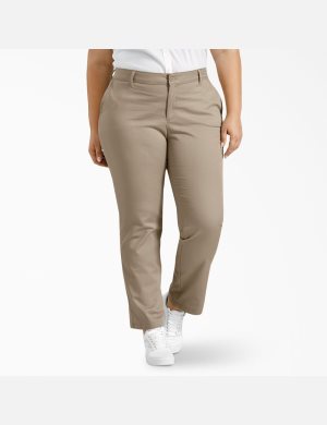 Rinsed Desert Sand Dickies Plus Straight Pants | 901YIBHDJ